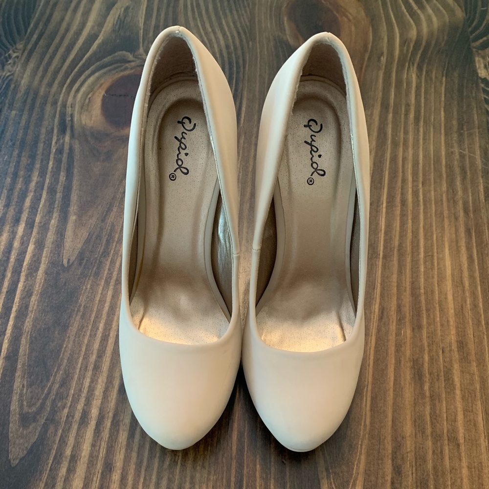 Qupid Nude High Heels Size 7.5 - Picture 2 of 6